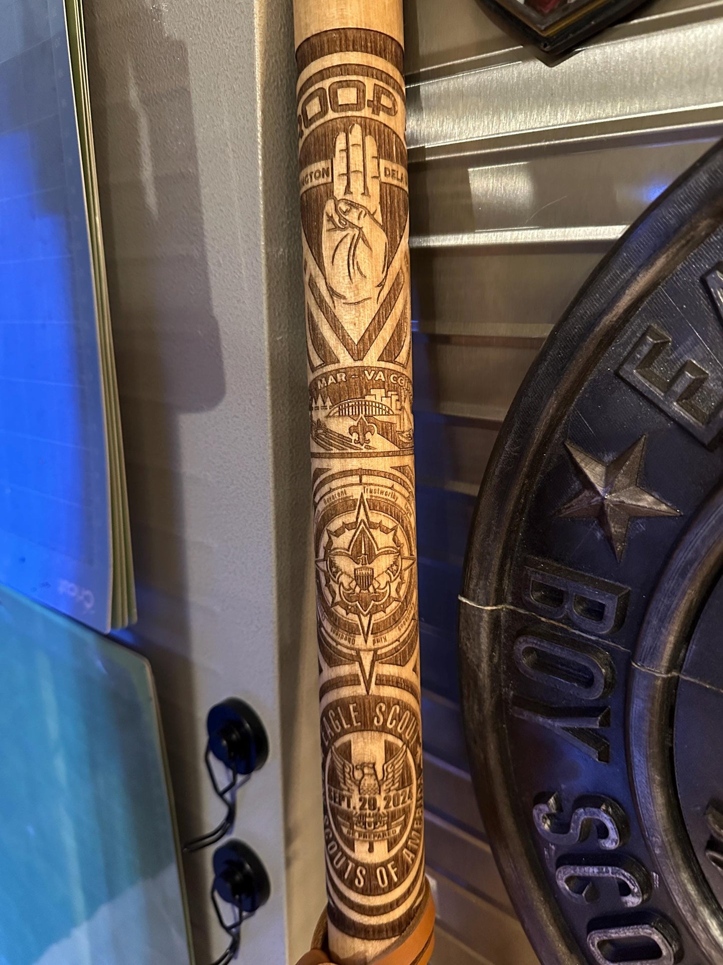 Custom Walking Stick for Scoutmaster Recognition, Court of Honor, Scout Stave. Officially Licensed by Scouting America