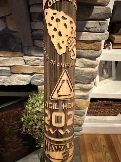 Custom Walking Stick for Vigil Honor Order of the Arrow, Court of Honor, Scout Stave. Officially Licensed by Scouting America