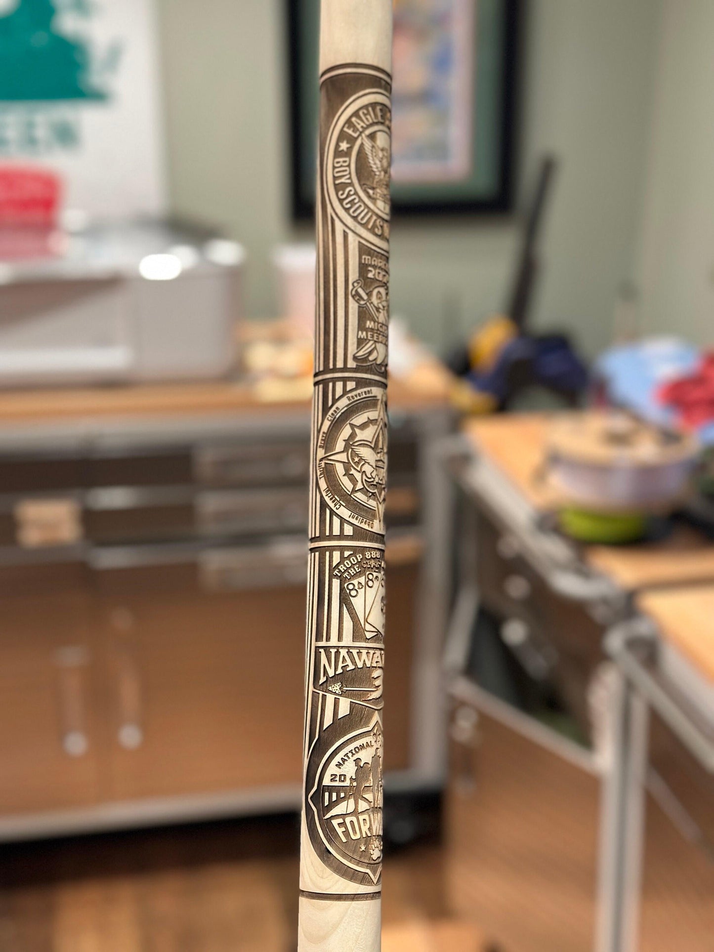 Custom Walking Stick for Scoutmaster Recognition, Court of Honor, Scout Stave. Officially Licensed by Scouting America