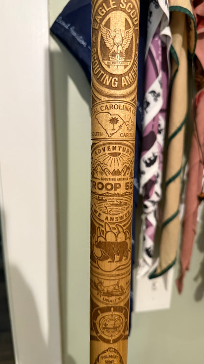 Eagle Scout Walking Stick, Court of Honor, Scout Stave. Officially Licensed by Scouting America