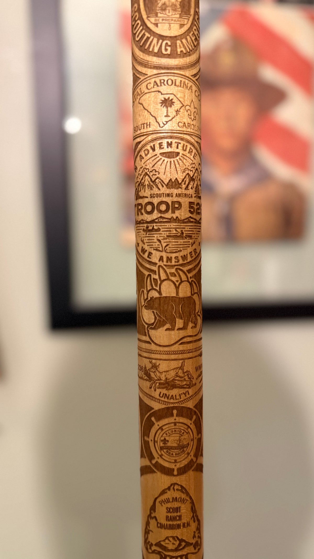 Eagle Scout Walking Stick, Court of Honor, Scout Stave. Officially Licensed by Scouting America