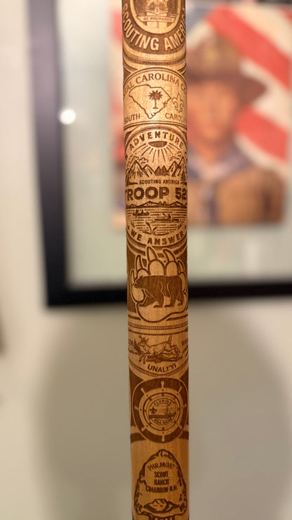 Eagle Scout Walking Stick, Court of Honor, Scout Stave. Officially Licensed by Scouting America