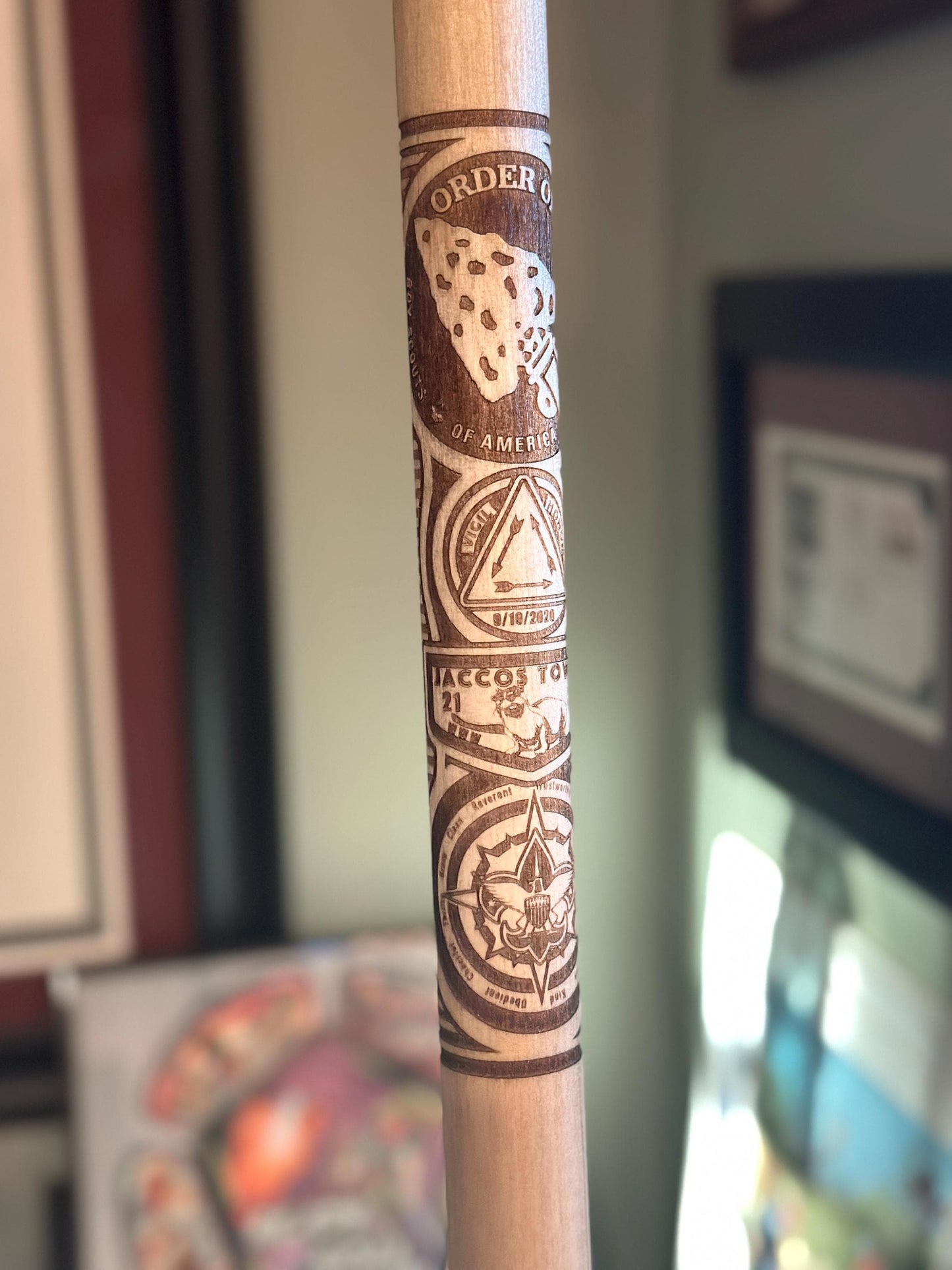 Custom Walking Stick for Vigil Honor Order of the Arrow, Court of Honor, Scout Stave. Officially Licensed by Scouting America