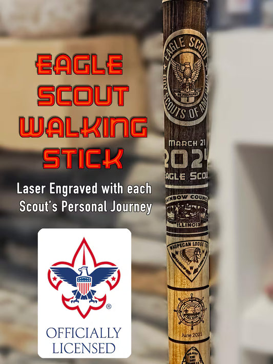 Eagle Scout Walking Stick, Court of Honor, Scout Stave. Officially Licensed by Scouting America